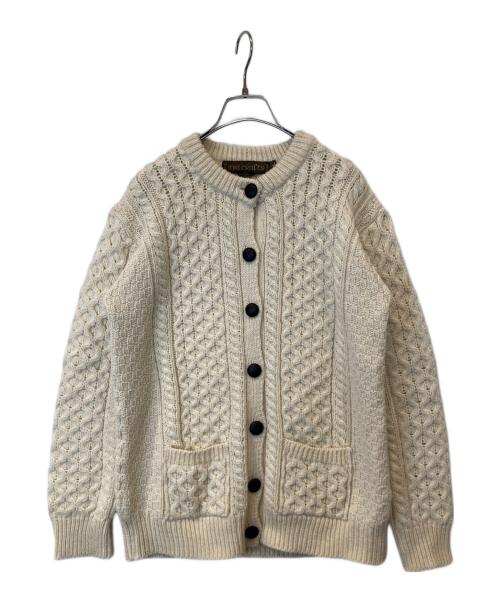 INIS CRAFTS（イニス クラフツ）inis crafts (イニス クラフツ) ケーブルニットカーディガン ベージュ サイズ:Lの古着・服飾アイテム