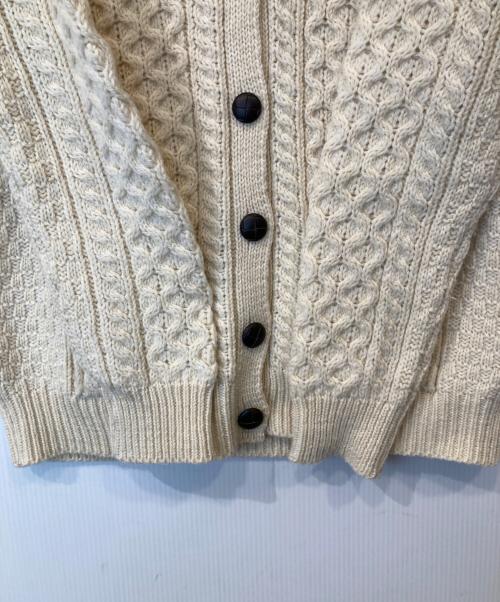 INIS CRAFTS（イニス クラフツ）inis crafts (イニス クラフツ) ケーブルニットカーディガン ベージュ サイズ:Lの古着・服飾アイテム