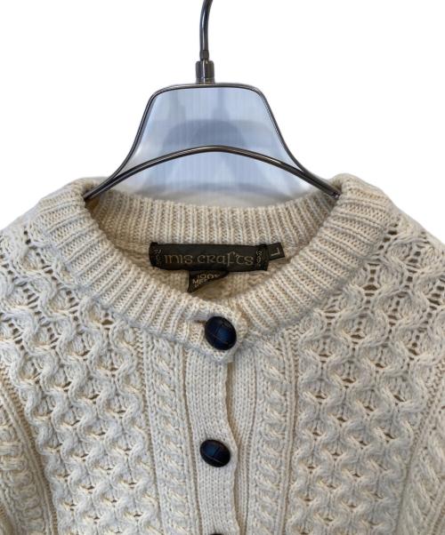 INIS CRAFTS（イニス クラフツ）inis crafts (イニス クラフツ) ケーブルニットカーディガン ベージュ サイズ:Lの古着・服飾アイテム
