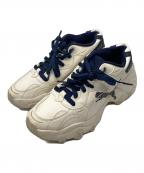 PUMAプーマ）の古着「Pulsar Wedge Women Deboss Monogram 396633-01 スニーカー」｜ネイビー×ベージュ