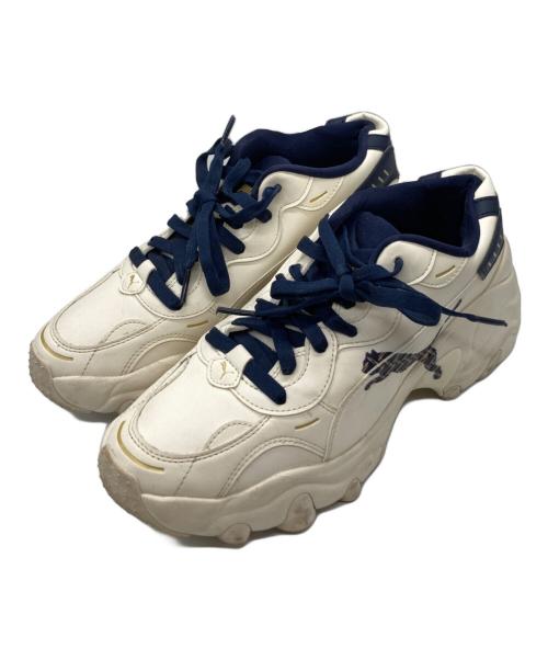 PUMA（プーマ）PUMA (プーマ) Pulsar Wedge Women Deboss Monogram 396633-01 スニーカー ネイビー×ベージュ サイズ:25cmの古着・服飾アイテム