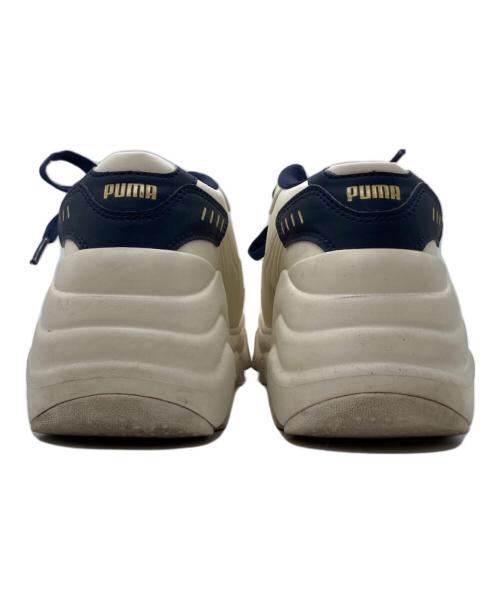 PUMA（プーマ）PUMA (プーマ) Pulsar Wedge Women Deboss Monogram 396633-01 スニーカー ネイビー×ベージュ サイズ:25cmの古着・服飾アイテム