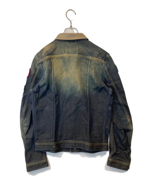 DIESEL（ディーゼル）DIESEL (ディーゼル) ワッペンデニムジャケット インディゴ サイズ:Sの古着・服飾アイテム