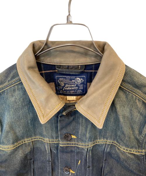 DIESEL（ディーゼル）DIESEL (ディーゼル) ワッペンデニムジャケット インディゴ サイズ:Sの古着・服飾アイテム