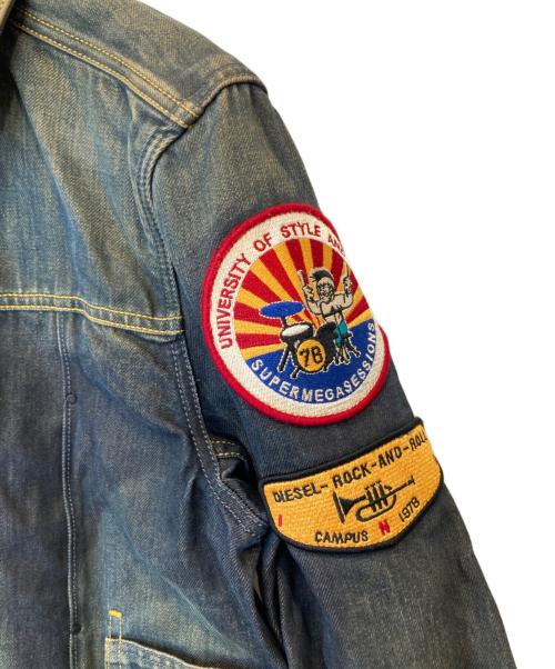 DIESEL（ディーゼル）DIESEL (ディーゼル) ワッペンデニムジャケット インディゴ サイズ:Sの古着・服飾アイテム
