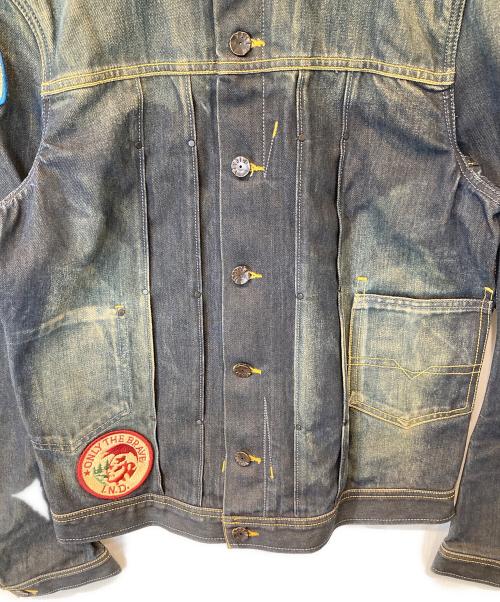 DIESEL（ディーゼル）DIESEL (ディーゼル) ワッペンデニムジャケット インディゴ サイズ:Sの古着・服飾アイテム