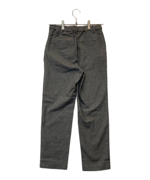 HUMAN WOMAN（ヒューマンウーマン）HUMAN WOMAN (ヒューマンウーマン) ピケスウェードストレートパンツ 	077-4230001 グレー サイズ:S 未使用品の古着・服飾アイテム