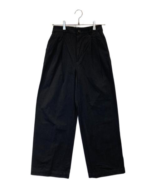 JOURNAL STANDARD relume（ジャーナルスタンダード レリューム）JOURNAL STANDARD relume (ジャーナルスタンダード レリューム) コットンツイル2タックパンツ 25030462720010 ブラック サイズ:38の古着・服飾アイテム
