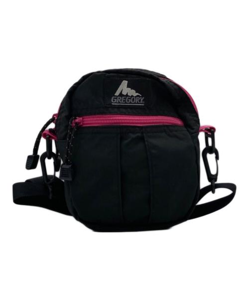 GREGORY（グレゴリー）GREGORY (グレゴリー) ショルダーポーチ ブラック×ピンクの古着・服飾アイテム