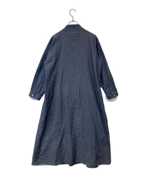 08MAB（ゼロハチマブ）08MAB (ゼロハチマブ) コットンリネンデニム太タックワンピース CF-1223HF881 インディゴ サイズ:FREEの古着・服飾アイテム