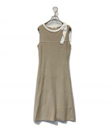 Rene（ルネ）の古着「サマーニットワンピ 	6722080」｜ベージュ