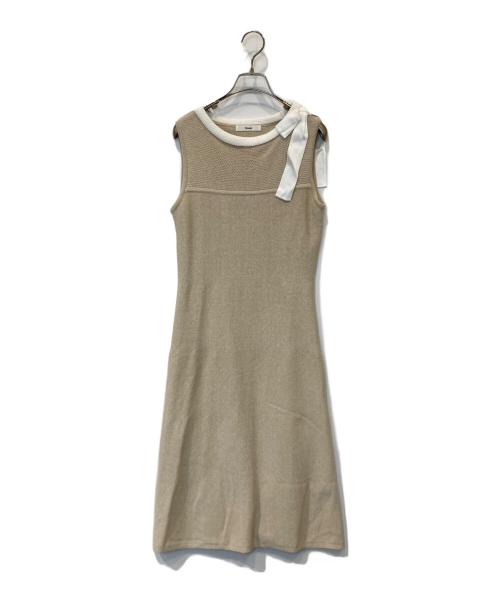 Rene（ルネ）Rene (ルネ) サマーニットワンピ 	6722080 ベージュ サイズ:34の古着・服飾アイテム