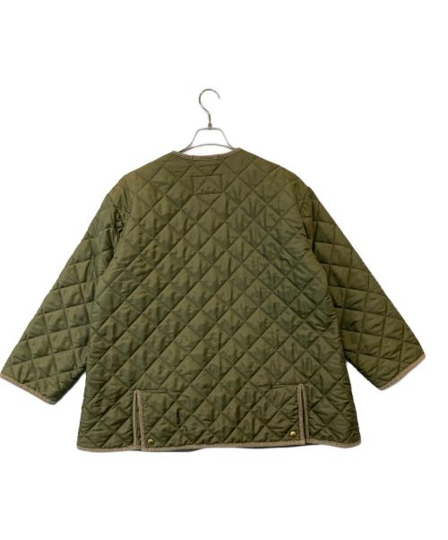 Traditional Weatherwear（トラディショナルウェザーウェア）Traditional Weatherwear SHIPS any (シップスエニィ) WAVERLY TWW BOYFRIEND ノーカラーキルティングコート L222APQCO0341AA カーキ サイズ:34の古着・服飾アイテム