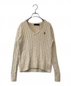 POLO RALPH LAURENポロ・ラルフローレン）の古着「ケーブルニット」｜ベージュ
