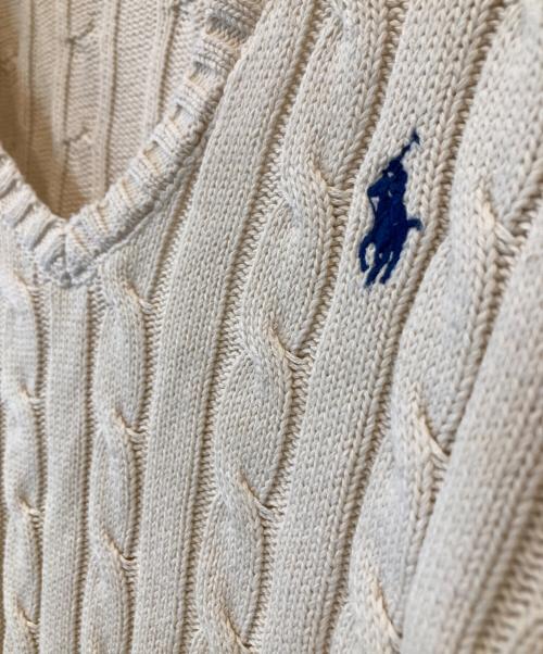 POLO RALPH LAUREN（ポロ・ラルフローレン）POLO RALPH LAUREN (ポロ・ラルフローレン) ケーブルニット ベージュ サイズ:Sの古着・服飾アイテム