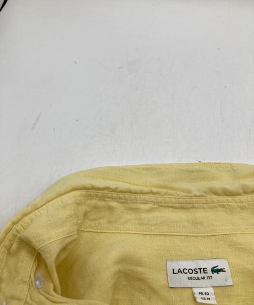 LACOSTE（ラコステ）LACOSTE (ラコステ) リネンシャツ CH5667 イエロー サイズ:Mの古着・服飾アイテム