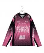 mahagridマハグリッド）の古着「MGD RACING JERSEY エムジーディー レーシング ジャージ MG2DSMT554APKM」｜ピンク