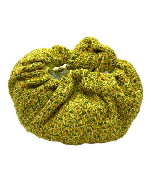 HELOYSE（エロイーズ）HELOYSE (エロイーズ) Croissant summer tweed BAG MINI 	H-267 バッグ 黄緑 未使用品の古着・服飾アイテム