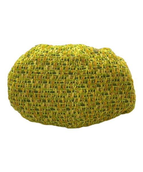 HELOYSE（エロイーズ）HELOYSE (エロイーズ) Croissant summer tweed BAG MINI 	H-267 バッグ 黄緑 未使用品の古着・服飾アイテム