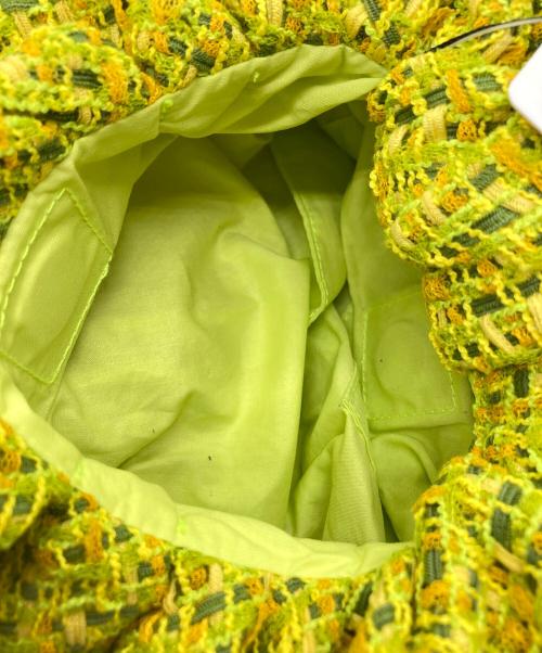 HELOYSE（エロイーズ）HELOYSE (エロイーズ) Croissant summer tweed BAG MINI 	H-267 バッグ 黄緑 未使用品の古着・服飾アイテム