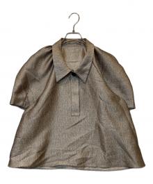 machatt（マチャット）の古着「メタリックパフスリーブブラウス 24010120」｜ゴールド