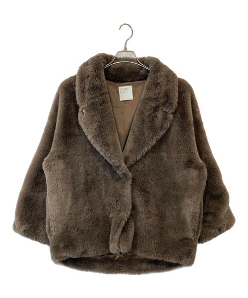 THINK FUR（シンクファー）THINK FUR (シンクファー) Rex Like Fur Short Jacket 22TH-30 ジャケット ブラウン サイズ:1の古着・服飾アイテム