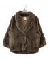THINK FUR（シンクファー）の古着「Rex Like Fur Short Jacket 22TH-30 ジャケット」｜ブラウン