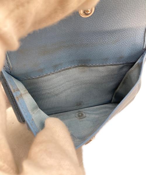 PRADA（プラダ）PRADA (プラダ) NAPPA IMPUNTURE 二つ折り財布 1MV204 107A スカイブルーの古着・服飾アイテム