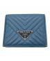 PRADA（プラダ）の古着「NAPPA IMPUNTURE 二つ折り財布 1MV204 107A」｜スカイブルー