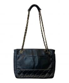 CHANEL（シャネル）の古着「マトラッセチェーンショルダーバッグ 0824235」｜ブラック
