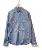 RING JACKETリングジャケット）の古着「ウエスタンシャツ　56102S50X」｜ブルー