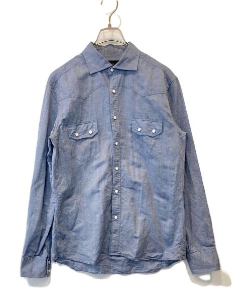 RING JACKET（リングジャケット）RING JACKET (リングジャケット) ウエスタンシャツ　56102S50X ブルー サイズ:Lの古着・服飾アイテム