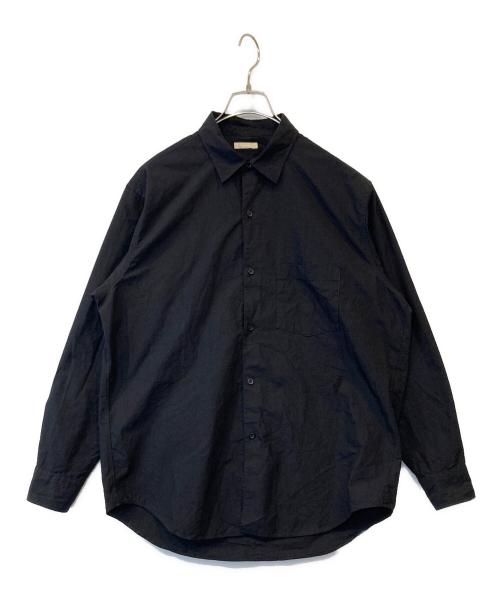 ULTERIOR（アルテリア）ULTERIOR (アルテリア) ウォッシュド コットンナイロン シャンブレー ポプリンシャツ ULSH51-HC178-A ブラック サイズ:4の古着・服飾アイテム