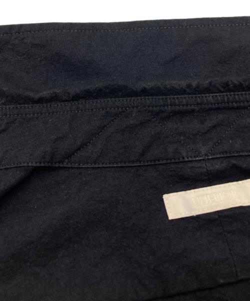 ULTERIOR（アルテリア）ULTERIOR (アルテリア) ウォッシュド コットンナイロン シャンブレー ポプリンシャツ ULSH51-HC178-A ブラック サイズ:4の古着・服飾アイテム