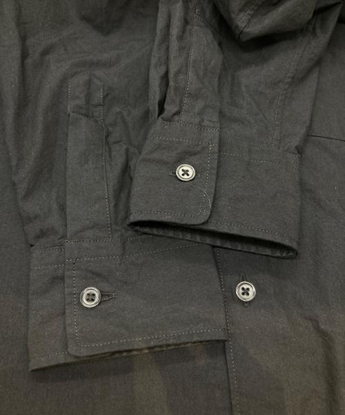 ULTERIOR（アルテリア）ULTERIOR (アルテリア) ウォッシュド コットンナイロン シャンブレー ポプリンシャツ ULSH51-HC178-A ブラック サイズ:4の古着・服飾アイテム