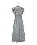 eimy istoireエイミーイストワール）の古着「ショルダーデザインバックオープンワンピース 1125330230-0」｜スカイブルー