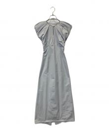 eimy istoire（エイミーイストワール）の古着「ショルダーデザインバックオープンワンピース 1125330230-0」｜スカイブルー