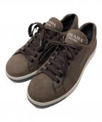PRADAプラダ）の古着「スエードスニーカー　4E3507」｜ブラウン
