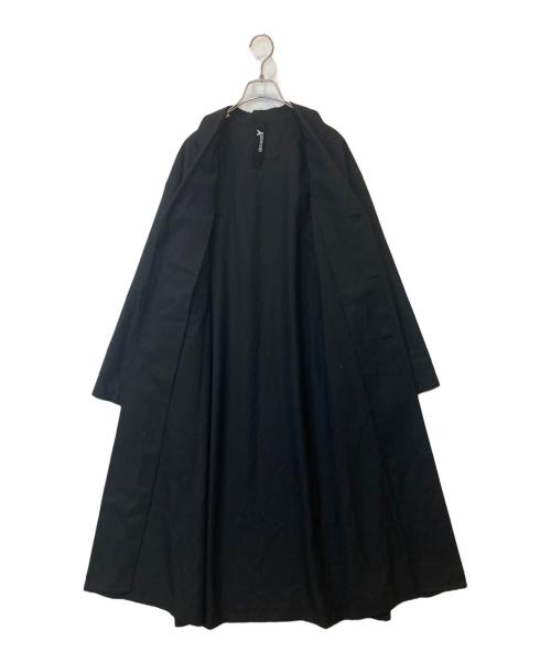 GROUND Y（グラウンドワイ）GROUND Y (グラウンドワイ) T/Wギャバジンバックテープロングシャツジャケット　ステンカラーコート　GR-J14-100 ブラック サイズ:1の古着・服飾アイテム