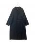 GROUND Y（グラウンドワイ）の古着「T/Wギャバジンバックテープロングシャツジャケット　ステンカラーコート　GR-J14-100」｜ブラック