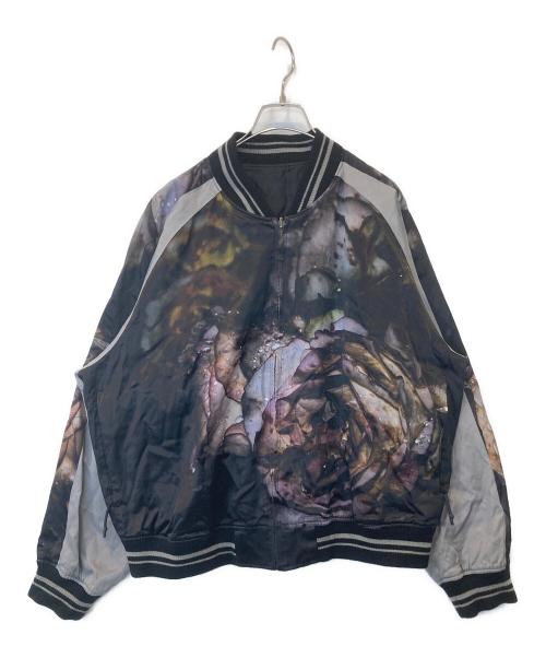 LAD MUSICIAN（ラッドミュージシャン）LAD MUSICIAN (ラッドミュージシャン) SATIN RAIN FLOWER BLOUSON（サテンレインフラワーブルゾン）　2122-354 ブラック サイズ:44の古着・服飾アイテム
