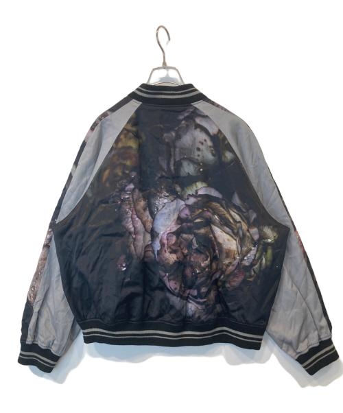 LAD MUSICIAN（ラッドミュージシャン）LAD MUSICIAN (ラッドミュージシャン) SATIN RAIN FLOWER BLOUSON（サテンレインフラワーブルゾン）　2122-354 ブラック サイズ:44の古着・服飾アイテム