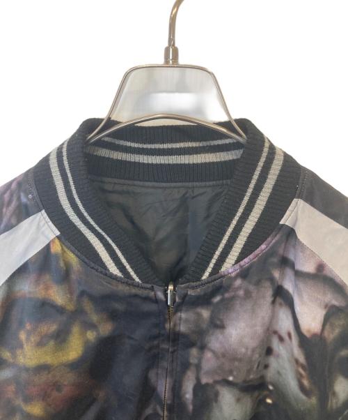 LAD MUSICIAN（ラッドミュージシャン）LAD MUSICIAN (ラッドミュージシャン) SATIN RAIN FLOWER BLOUSON（サテンレインフラワーブルゾン）　2122-354 ブラック サイズ:44の古着・服飾アイテム