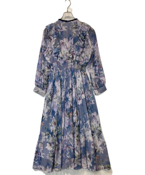 JILL BY JILLSTUART（ジル バイ ジルスチュアート）JILL BY JILLSTUART (ジル バイ ジルスチュアート) ビッグシアーフラワープリントワンピース　125-2240051 ブルー サイズ:FREEの古着・服飾アイテム