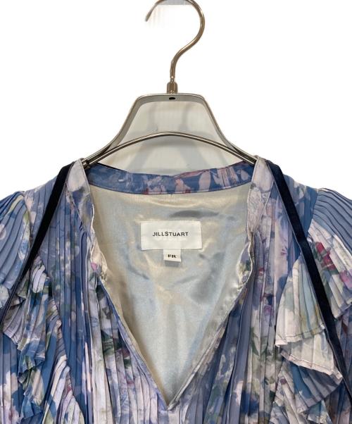 JILL BY JILLSTUART（ジル バイ ジルスチュアート）JILL BY JILLSTUART (ジル バイ ジルスチュアート) ビッグシアーフラワープリントワンピース　125-2240051 ブルー サイズ:FREEの古着・服飾アイテム