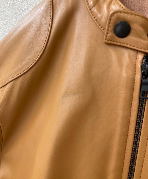 BEAMS（ビームス）BEAMS (ビームス) シングルライダースジャケット/ラムレザージャケット/4218-0116-856 ブラウン サイズ:Lの古着・服飾アイテム