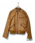 BEAMS（ビームス）の古着「シングルライダースジャケット/ラムレザージャケット/4218-0116-856」｜ブラウン