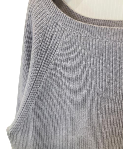 Whim Gazette（ウィムガゼット）Whim Gazette (ウィムガゼット) カシミアボートネックプルオーバー WGZ1092505A0001 ニット パープル サイズ:FREEの古着・服飾アイテム