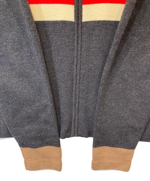 WALES BONNER（ウェールズボナー）WALES BONNER (ウェールズボナー) GEORGE ZIP KNIT CARDIGAN　MA21KN01-KN01-9351 ブラウン サイズ:XLの古着・服飾アイテム