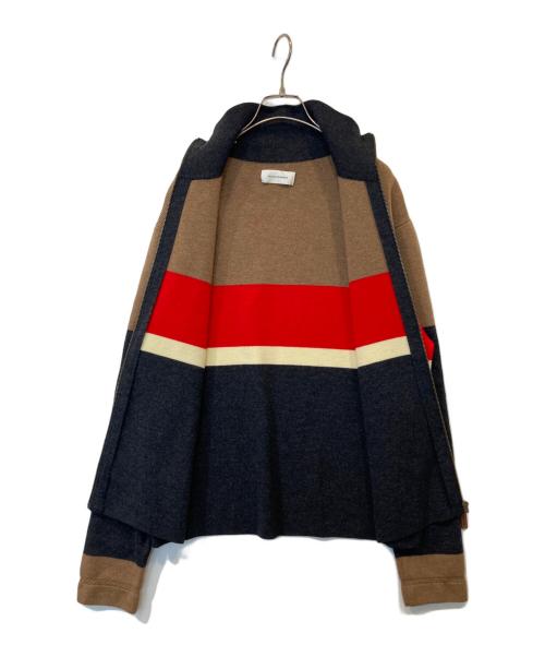 WALES BONNER（ウェールズボナー）WALES BONNER (ウェールズボナー) GEORGE ZIP KNIT CARDIGAN　MA21KN01-KN01-9351 ブラウン サイズ:XLの古着・服飾アイテム